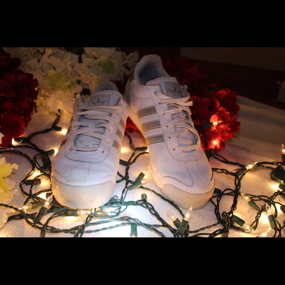 White adidas sneakers